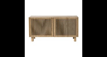 Dressoir Japandi met 2 deuren - bruin - 50x98.5x33 cm