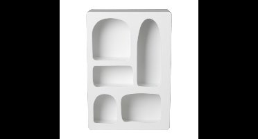 5 vakkenkast Zaha organic - MDF - 65x45x15 cm