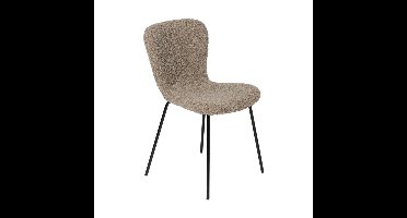 Eetkamerstoel Liz - beige - teddy - 83.5x55x45.4 cm