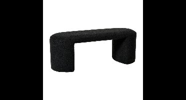 Bank Sara bouclé - zwart - 45x120x44 cm