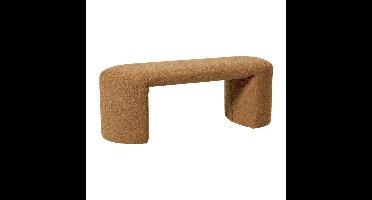 Bank Sara bouclé - bruin - 45x120x44 cm