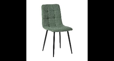 Eetkamerstoel chenille - groen - 90x53.5x44.5 cm