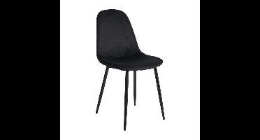 Eetkamerstoel Ivy - velvet zwart - 88x44x53 cm