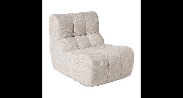 Fauteuil chenille - beige - 87x72x66 cm