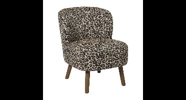 Fauteuil luipaard - bruin - 69x66x56 cm