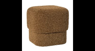 Poef vilt - bruin - 40x40x40 cm