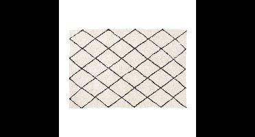 Vloerkleed berber - naturel/zwart - 120x180 cm