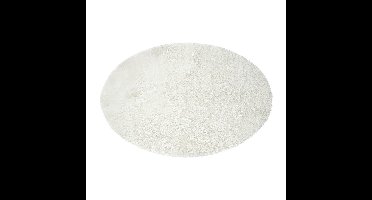 Vloerkleed fluffy ovaal - wit - 120x180 cm