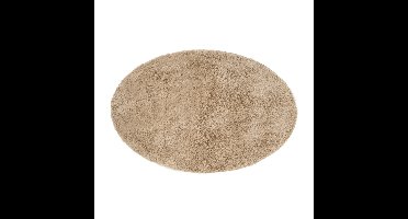 Vloerkleed fluffy ovaal - bruin - 120x180 cm