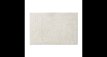 Vloerkleed wave - wit - 60x90 cm