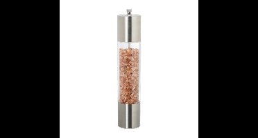 Zoutmolen - zilverkleurig - ø6x29 cm