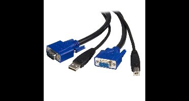 StarTech 2-in-1 USB VGA KVM kabel 1,8m