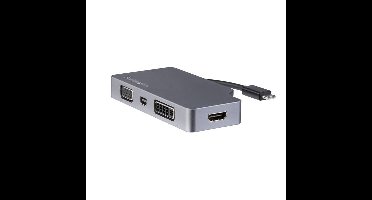 StarTech USB-C 4 in 1 video adapter grijs