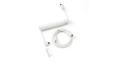 Keychron Coiled Aviator kabel haaks wit