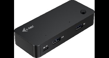 i-tec compacte KVM Hub 2x USB-A / 2x USB-C