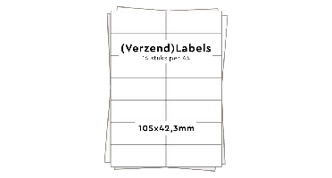 Huismerk 14 stickers per A4 (105x42,3mm)