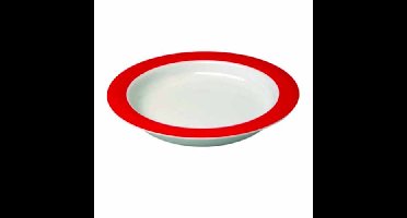 Ornamin bord groot wit/rood