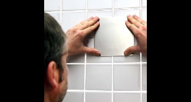 Zelfklevende RVS platen per stuk - 145 x 145 mm