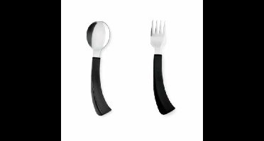 Amefa bestek set 2 delig gebogen links lepel en vork