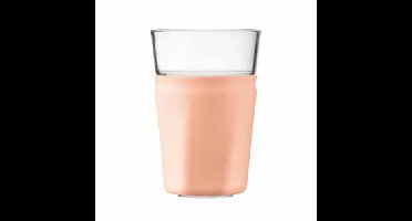 Vitility Cup beker transparant met sleeve Roze