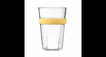 Vitility Cup beker tranparant met bekerring Geel