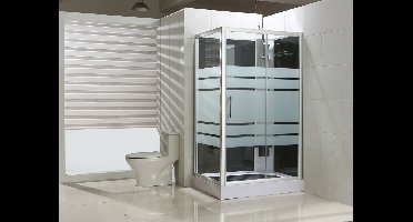 Xellanz Thermo rechts complete douchecabine 120x90x218 alu 5mm glas