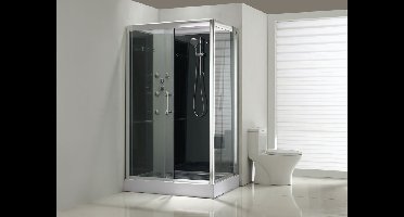 Xellanz Sunshine links complete douchecabine 120x90x218 alu 5mm glas