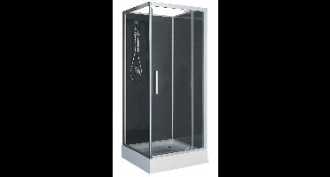 Xellanz Domino complete douchecabine 80x80x210 alu mat 5mm glas