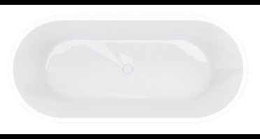 Xellanz Libero vrijstaand ligbad 178 x 80 cm acryl glans wit met waste wit glans