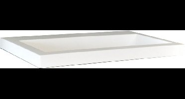 Xellanz Flag wastafel enkel zonder kraangat 60x36x4 cm kunstmarmer glans wit