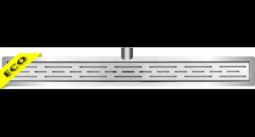 Xellanz Eco douchegoot met flens en rooster 110 x 7 cm RVS