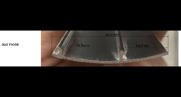 Xellanz aluminium afdekstrip 200cm wandprofiel type 1 (oud)