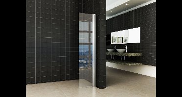 Xellanz scharnierende zijwand 40cm + muurprofiel Nano 10mm