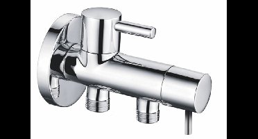 Xellanz Minimal dubbele hoekstopkraan 1/2"x3/8"x3/8"chroom