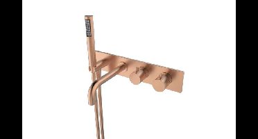 Xellanz Style inbouw badthermostaat muur geborsteld koper