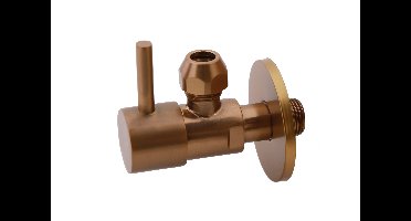 Xellanz Minimal Hoekstopkraan 3/8" x 3/8" of knel 10 mm geborsteld brons koper